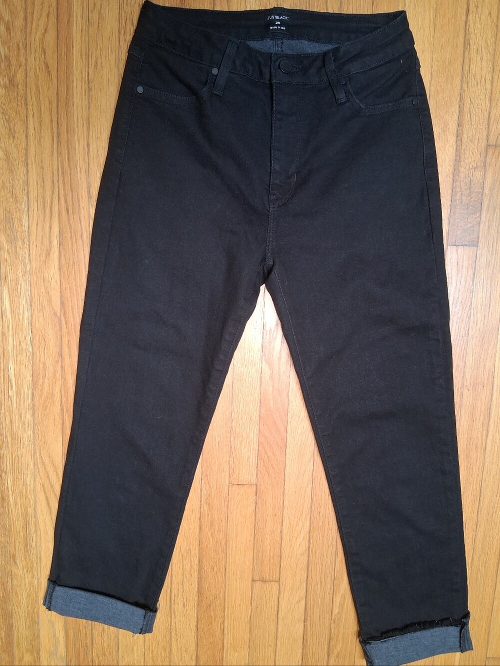 Just Black Men's Skinny Black Jeans - Tapered Leg